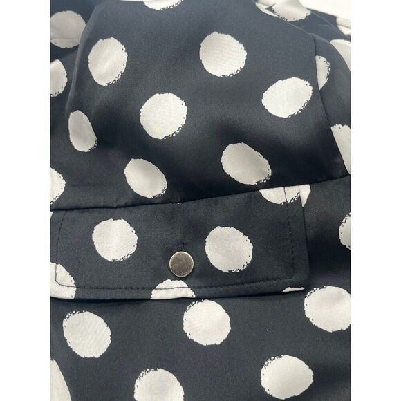 Belldini Los Angeles Women’s Button Down Printed Satin Shirt, Black/White, 1X - Picture 11 of 16